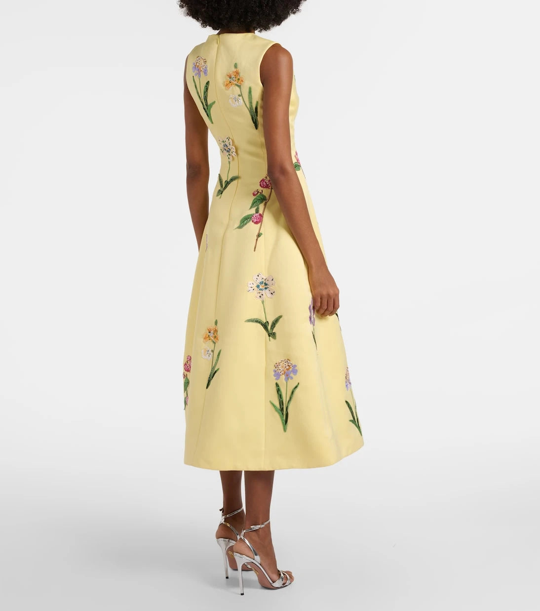 Leo Lin - Cleo beaded floral midi dress