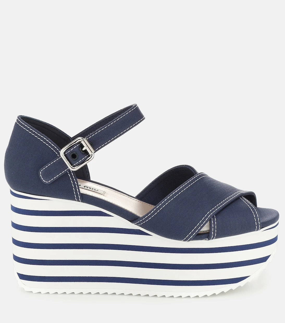 Miu Miu - Cotton platform sandals