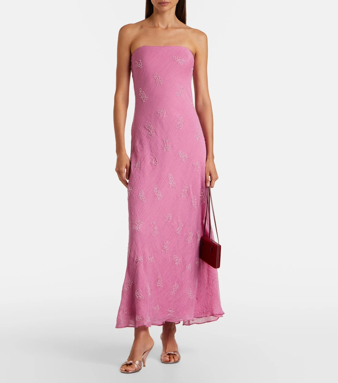 Staud - Cassie beaded organza maxi dress