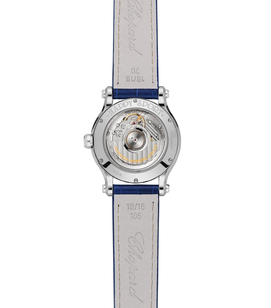 Stainless Steel and Diamond Happy Sport Sun, Moon and Stars Watch 36mm
