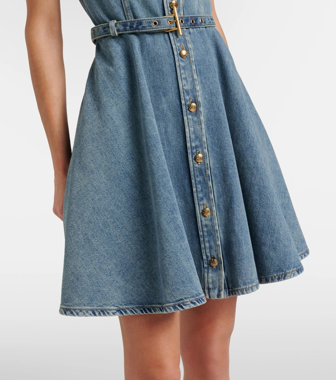McQueen - Belted denim shirt dress
