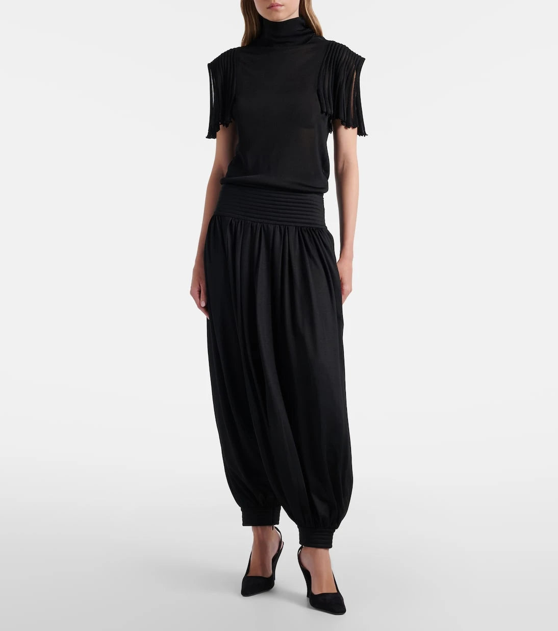 Alaïa - Semi-sheer turtleneck top