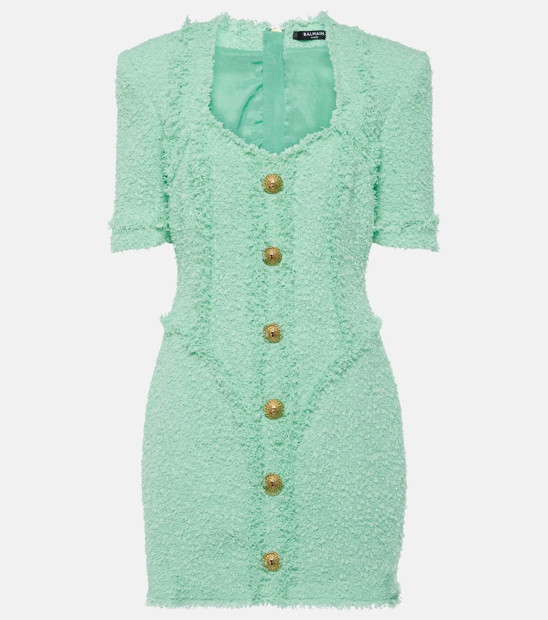 Balmain - Embellished tweed minidress