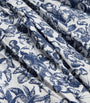 Cotton Fruit Print Maxi Skirt BLUE FRUITS PRINT