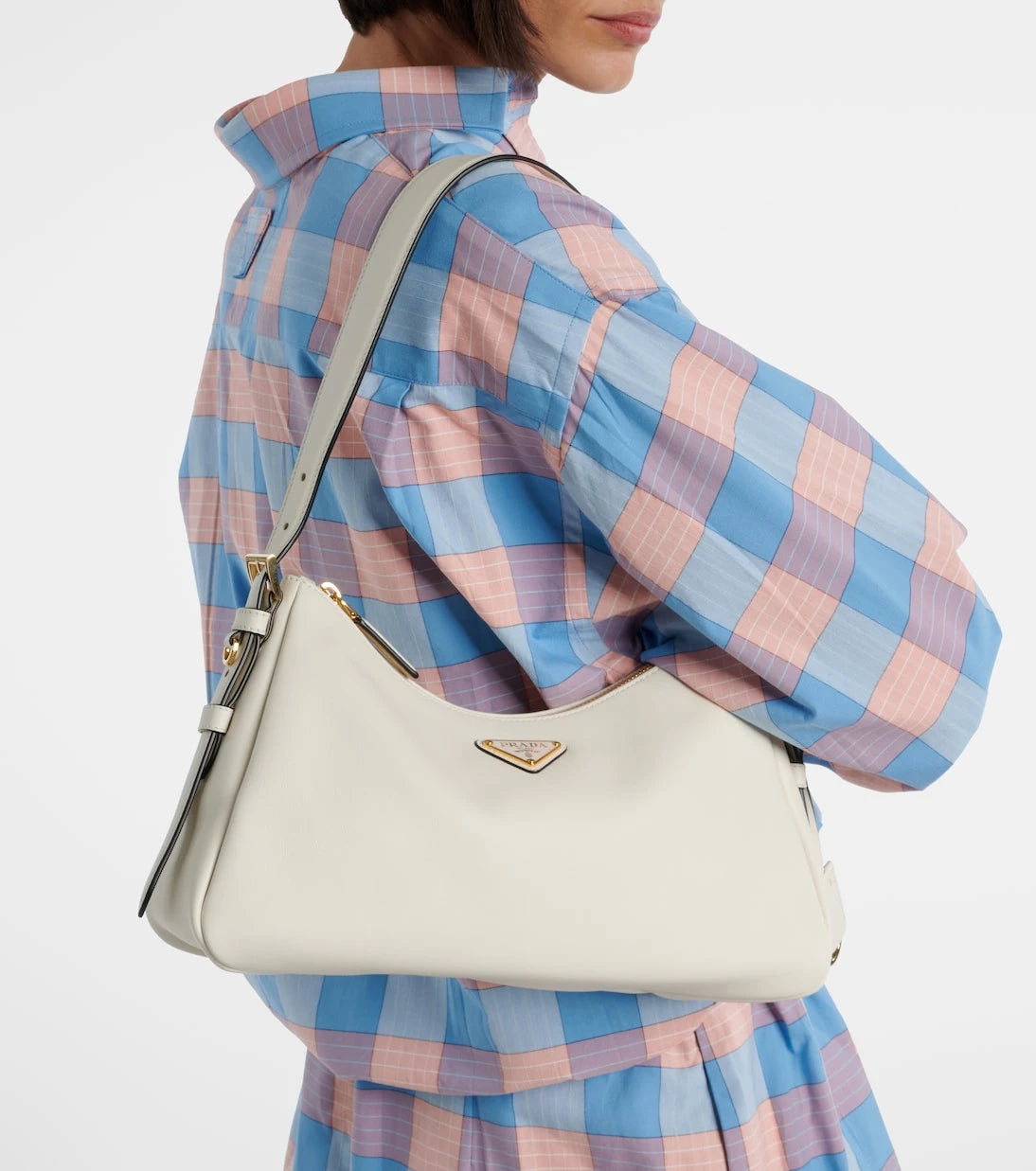 Prada - Prada Aimée Medium leather shoulder bag