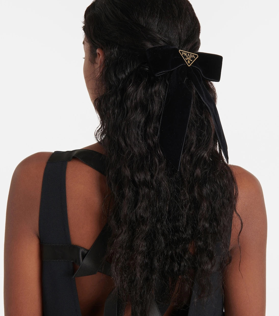 Prada - Bow-detail velvet hair clip