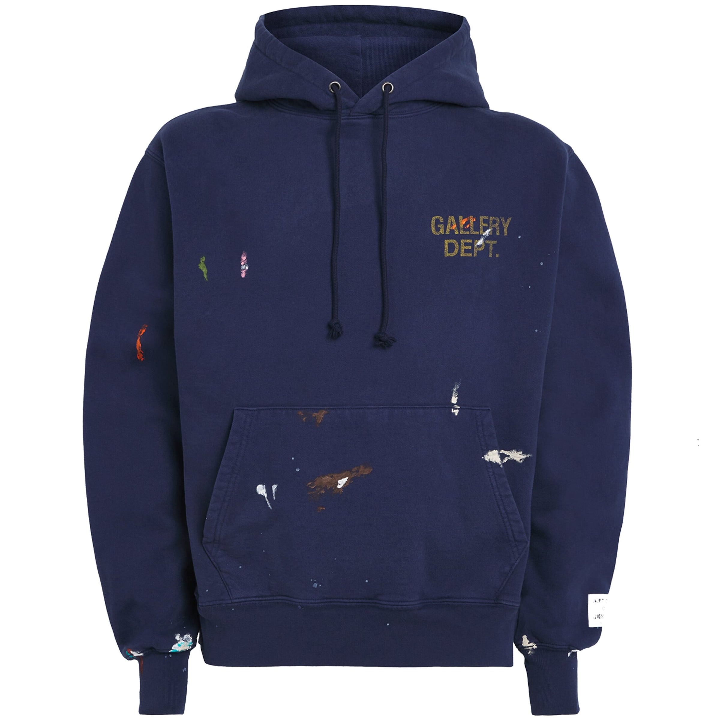 Cotton Logo Paint Hoodie VINTAGE NAVY