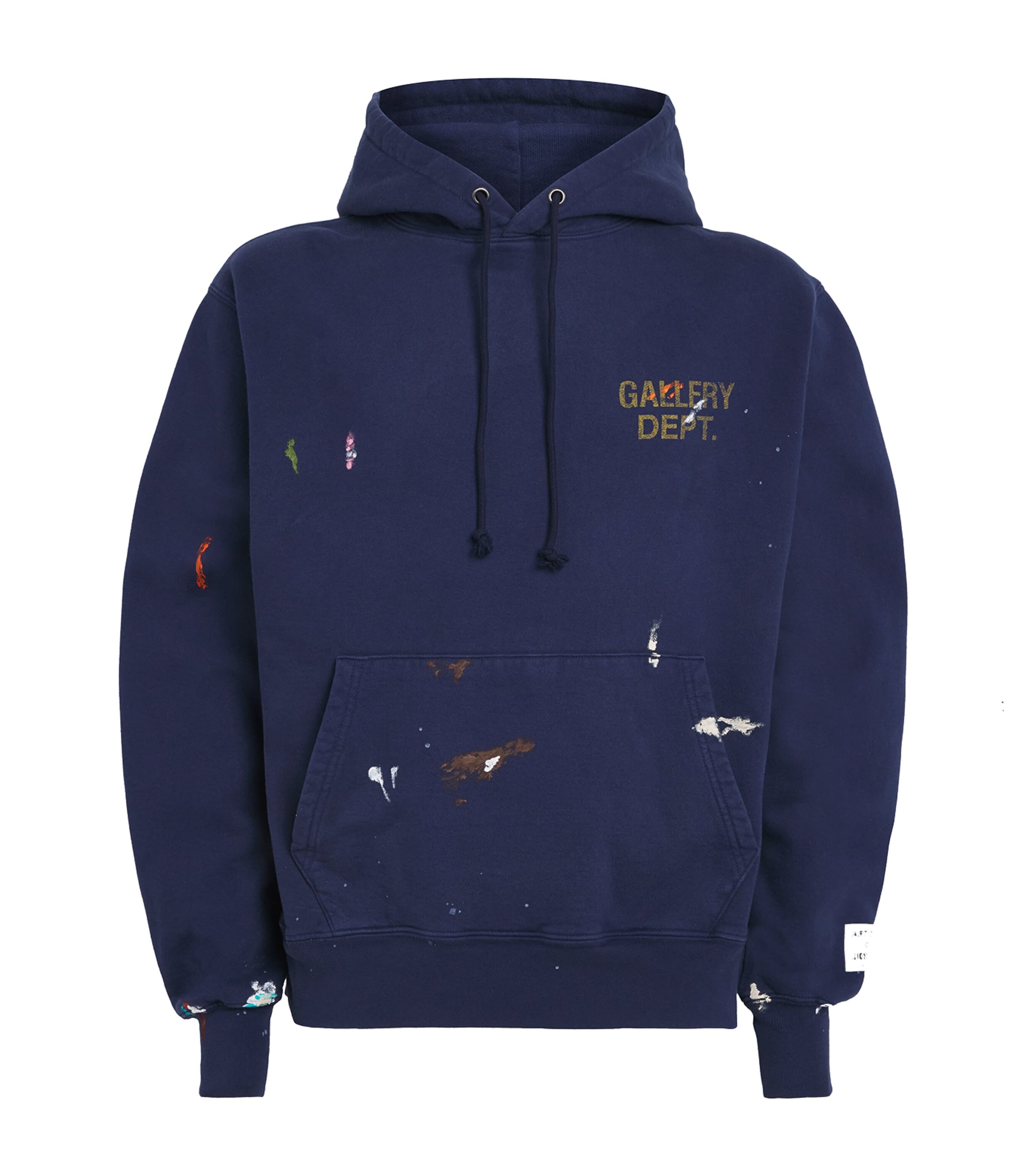 Cotton Logo Paint Hoodie VINTAGE NAVY