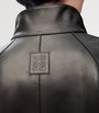 LOEWE Black Lambskin Cropped Trench Coat