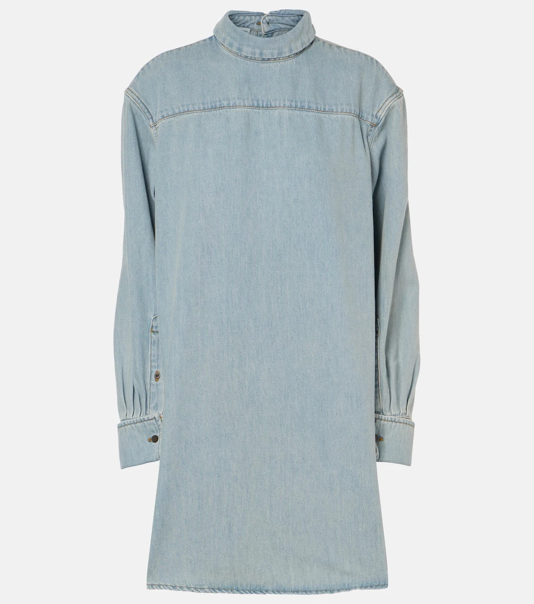 Dries Van Noten - توب دينم بياقة عالية