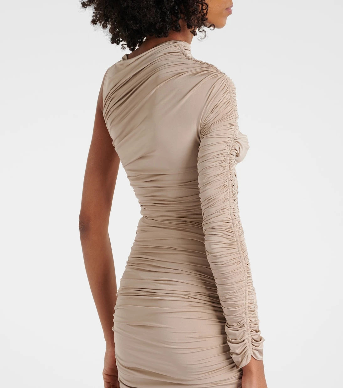 Mugler - Asymmetrical ruched maxi dress