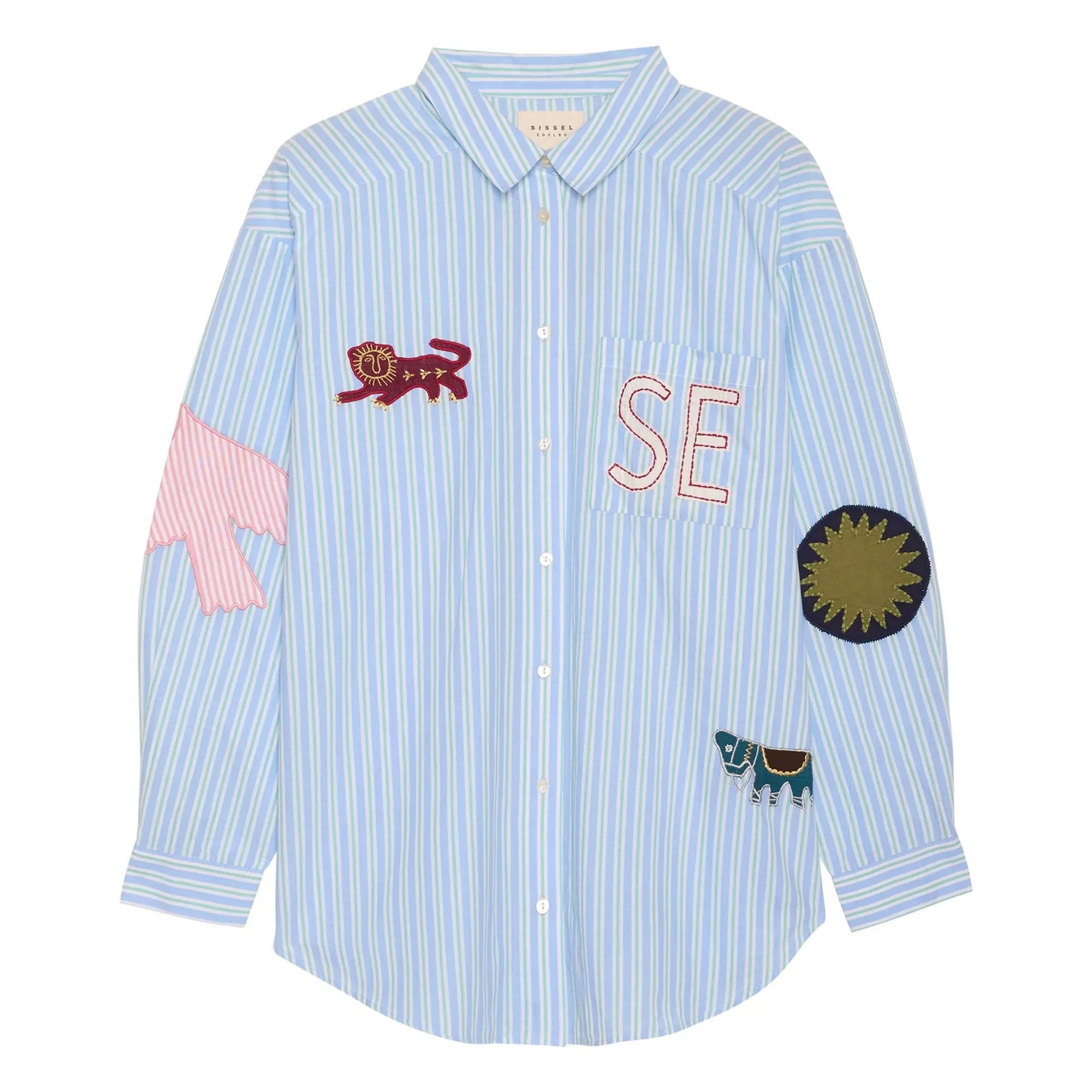 SISSEL EDELBO - Pil stripes shirt | Green