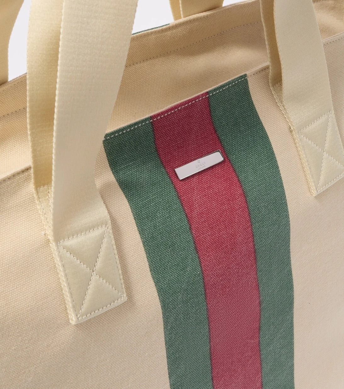 Gucci - Web Stripe canvas tote bag