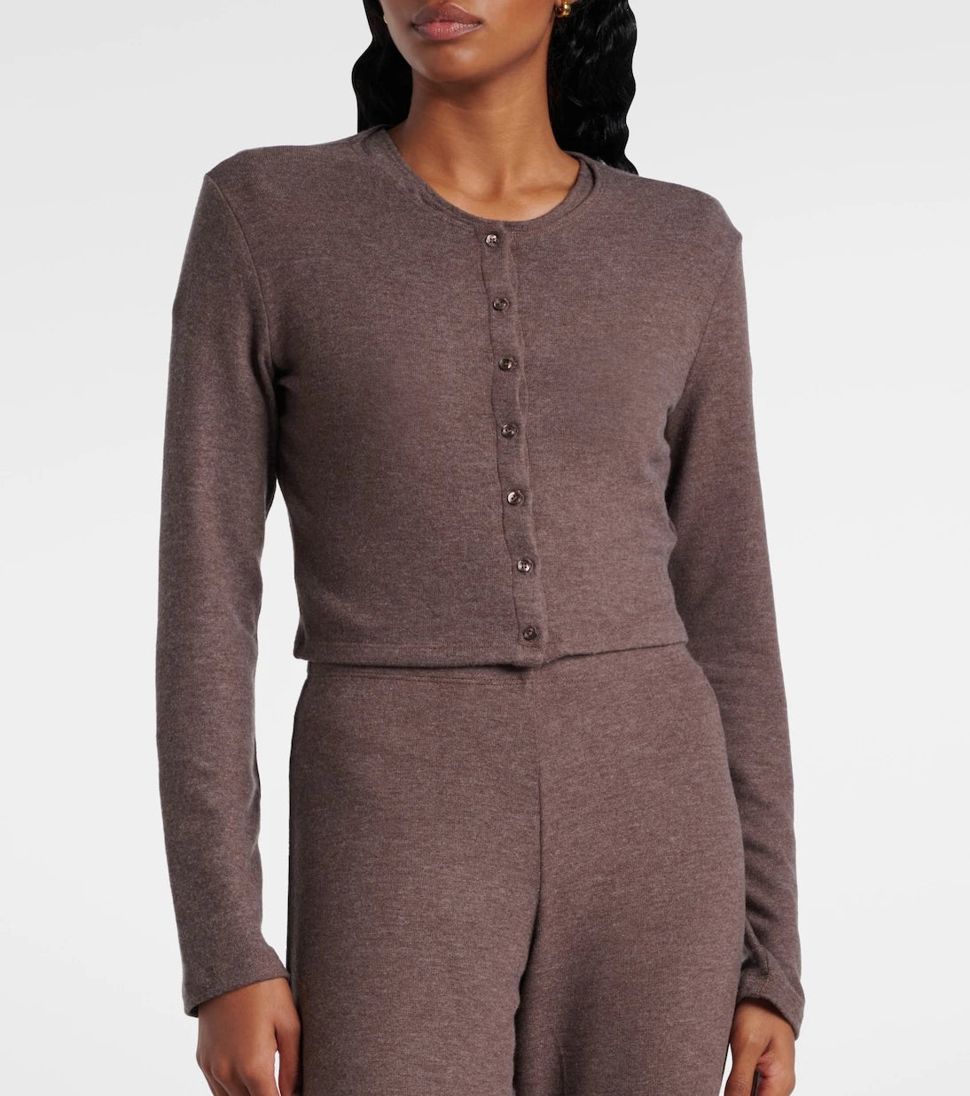 Leset - Lauren cropped jersey cardigan