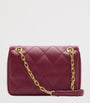 Burgundy Small Calfskin Strand Shoulder Bag
