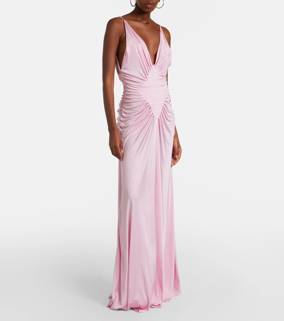 Versace - Draped jersey gown