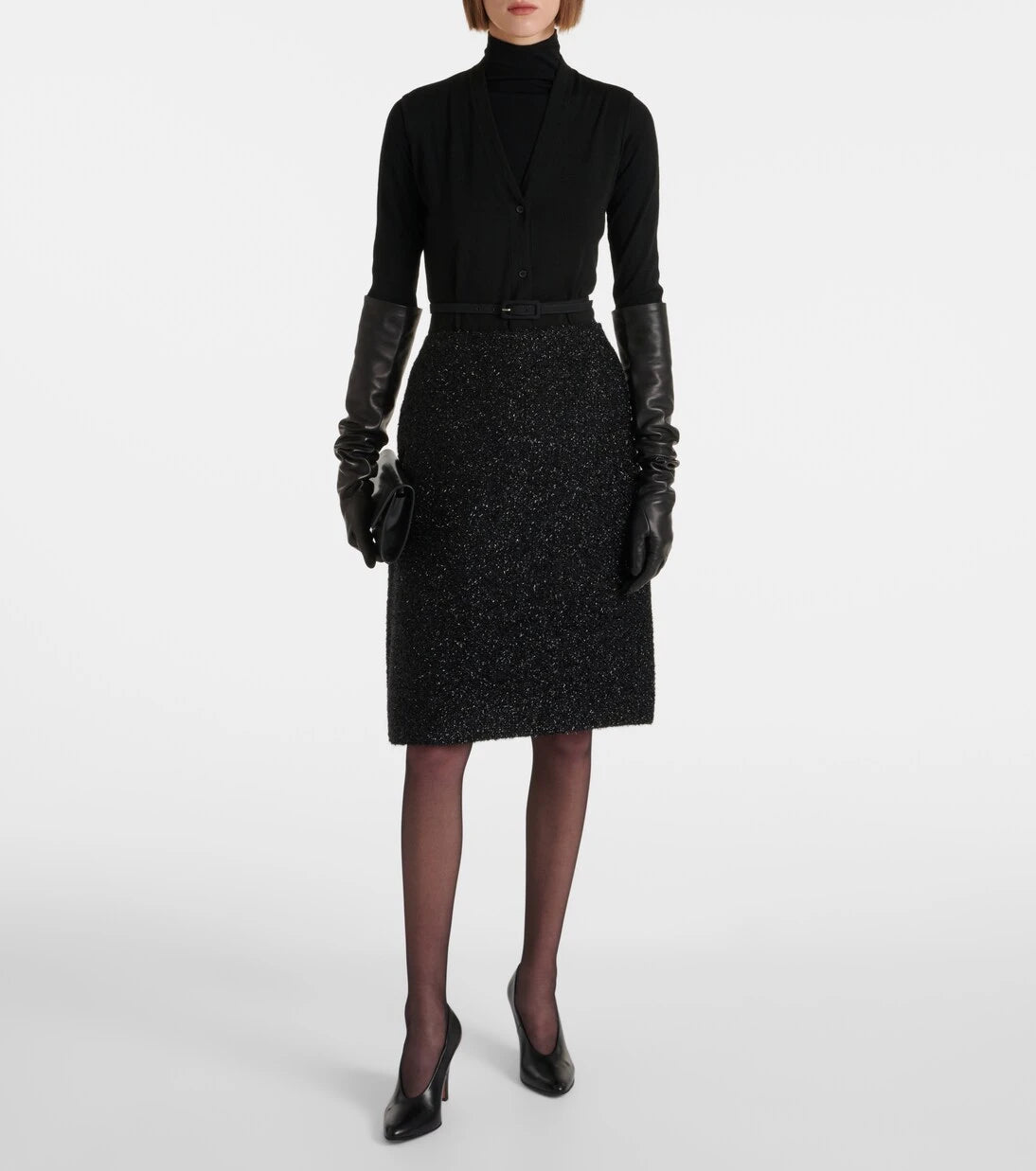 The Row - Corinna lamé pencil skirt