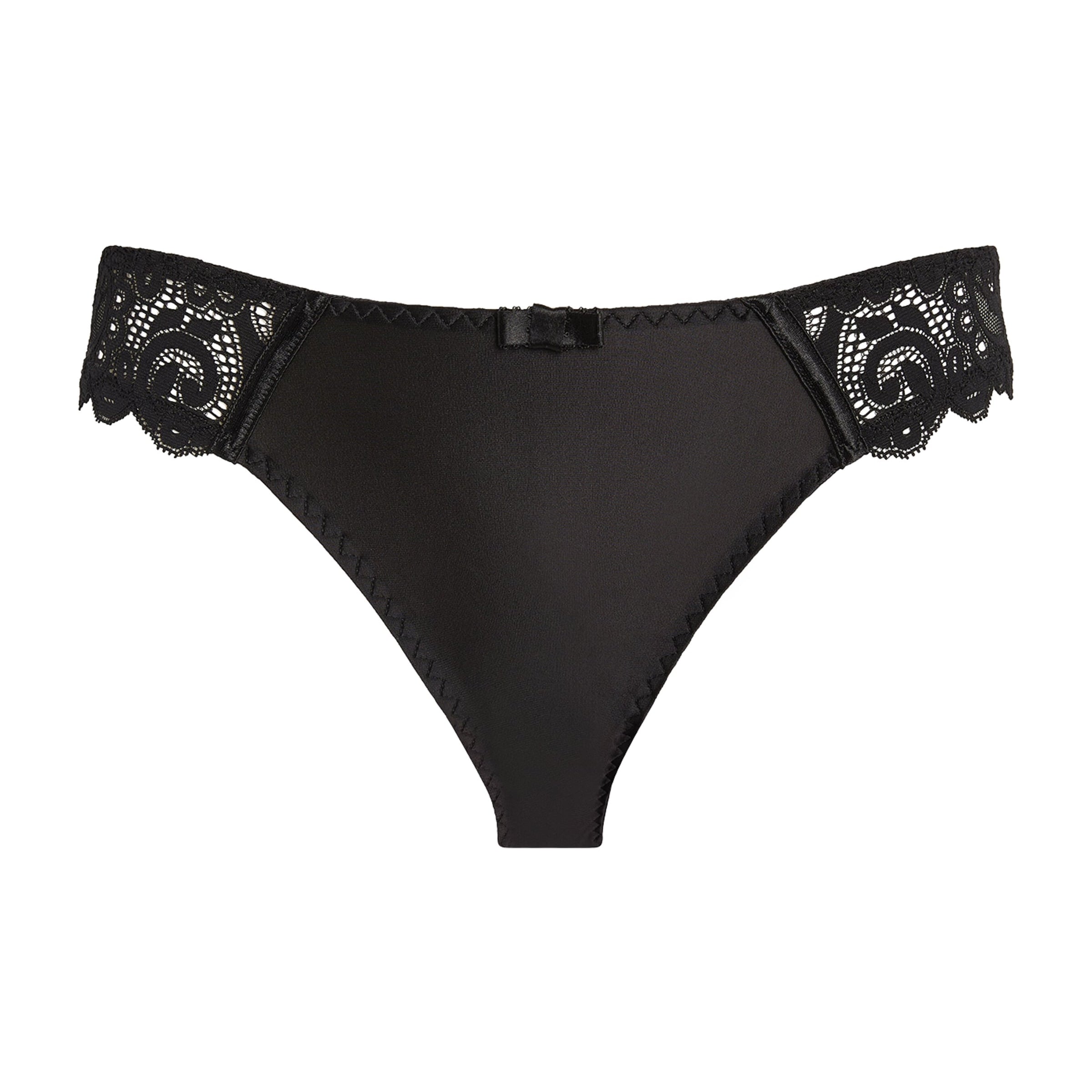Maison Lejaby Black Lace-Detail Gaby Briefs