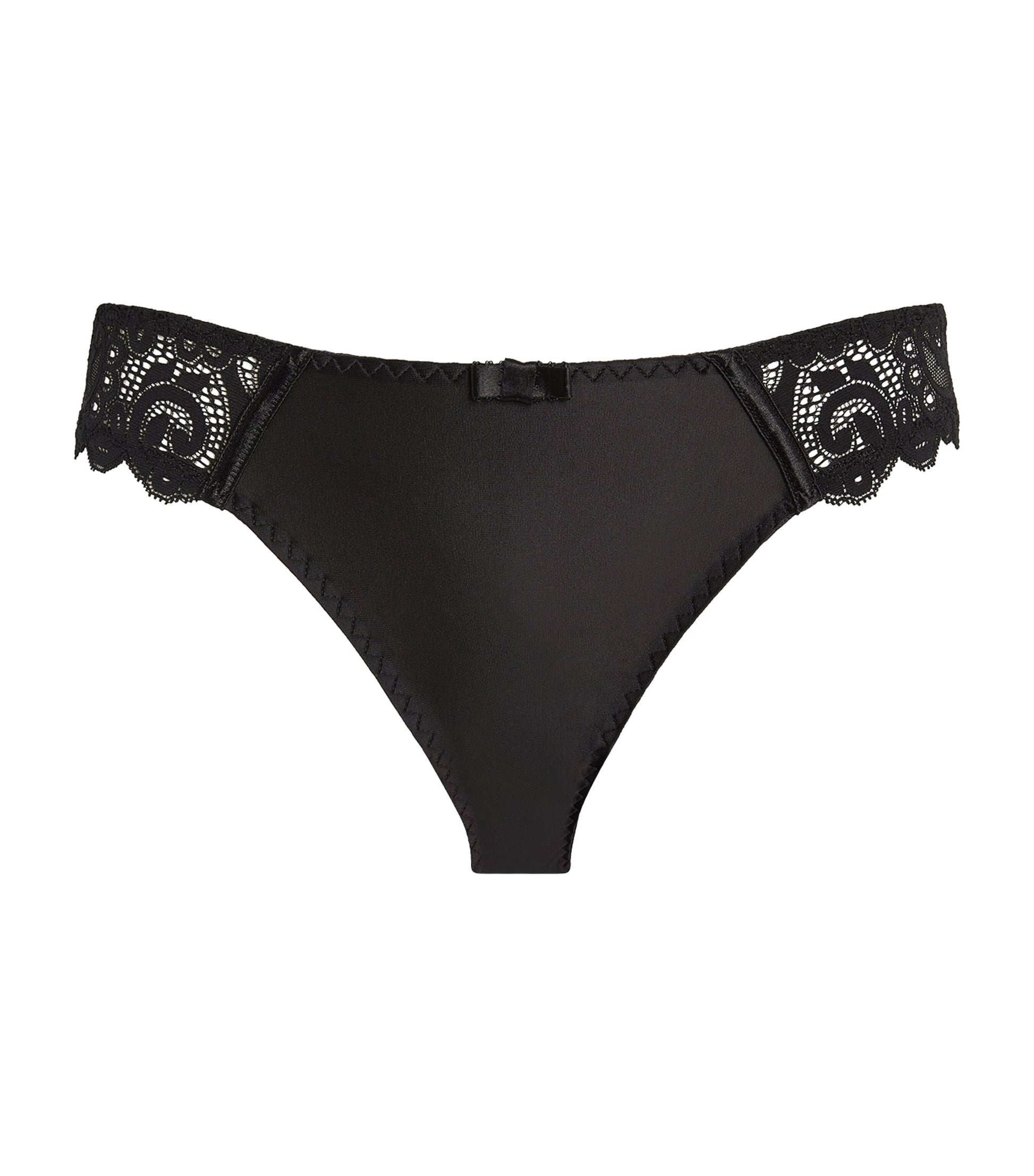 Maison Lejaby Black Lace-Detail Gaby Briefs