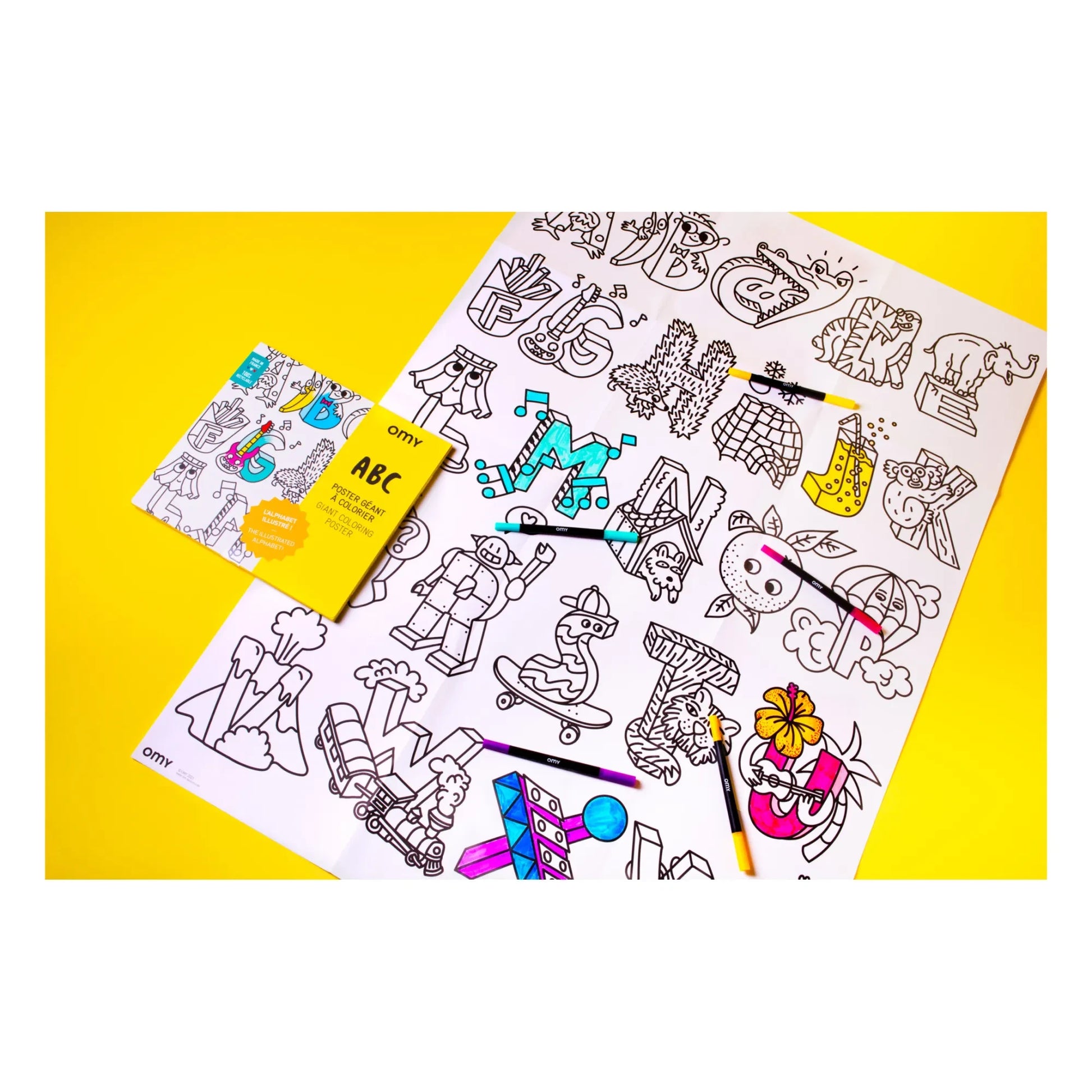 Omy - Giant ABC Colouring Poster
