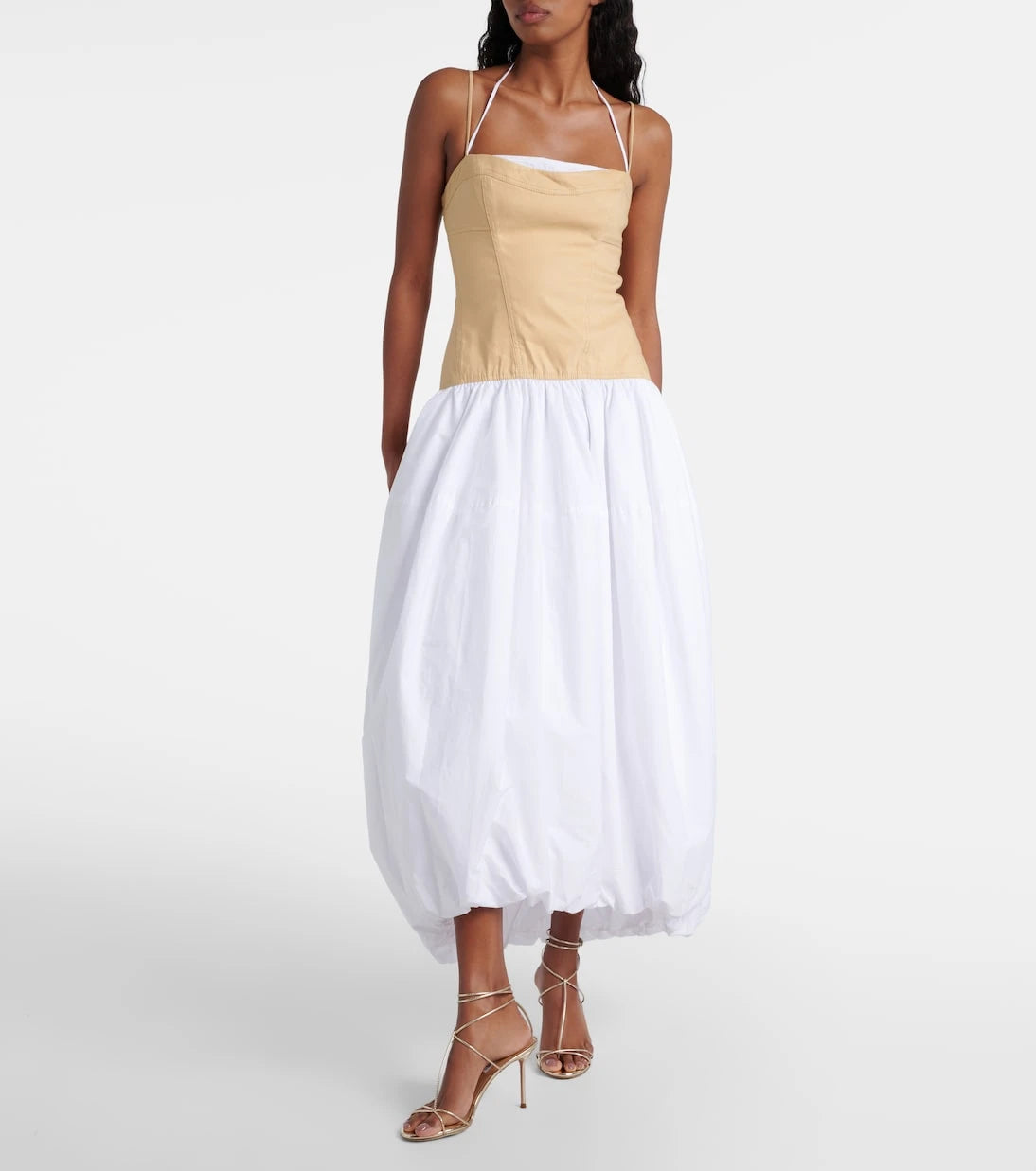 Simkhai - Pfeiffer cotton and linen-blend midi dress