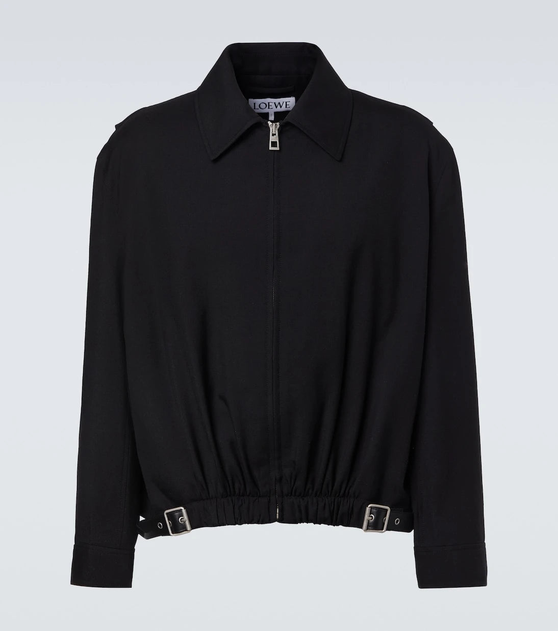 Loewe - Belted leather-trimmed wool blouson