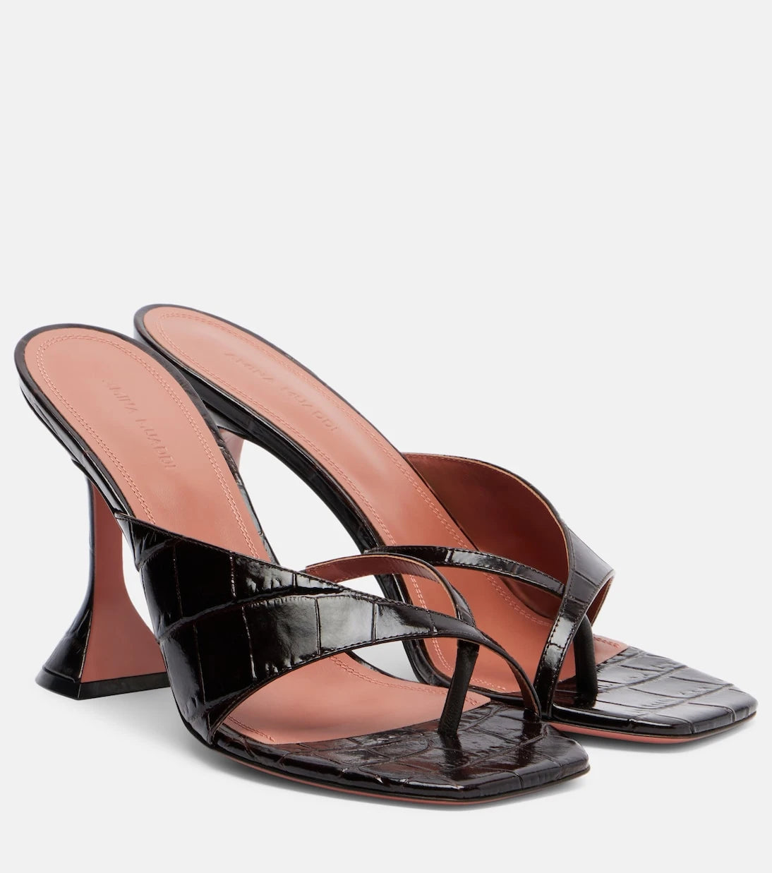 Amina Muaddi - Shiona croc-effect leather mules