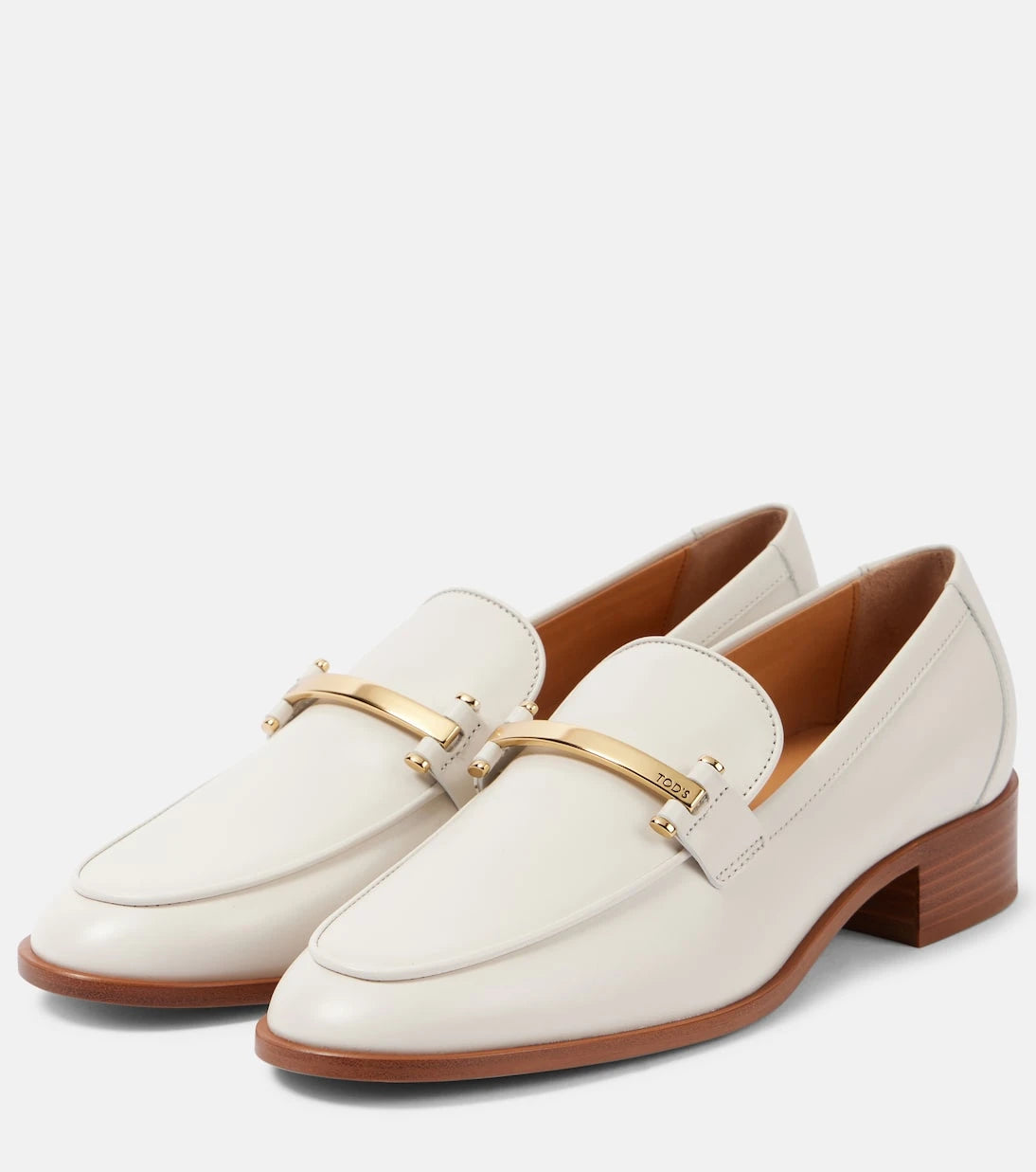 Tod's - حذاء لوفر بكعب من الجلد