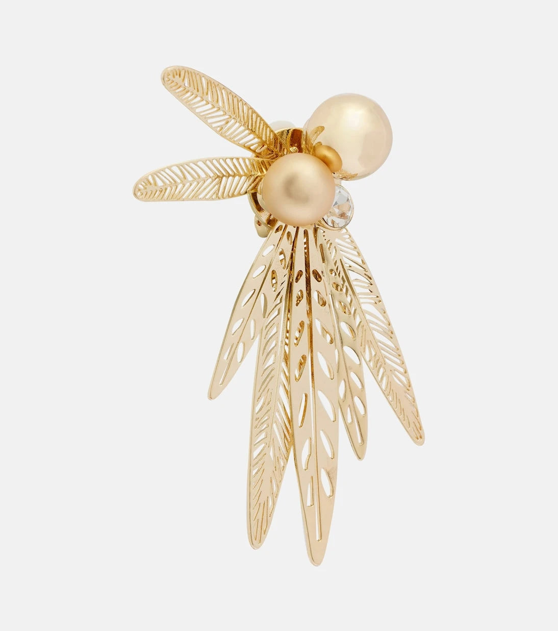 Carolina Herrera - Crystal-embellished clip-on earrings