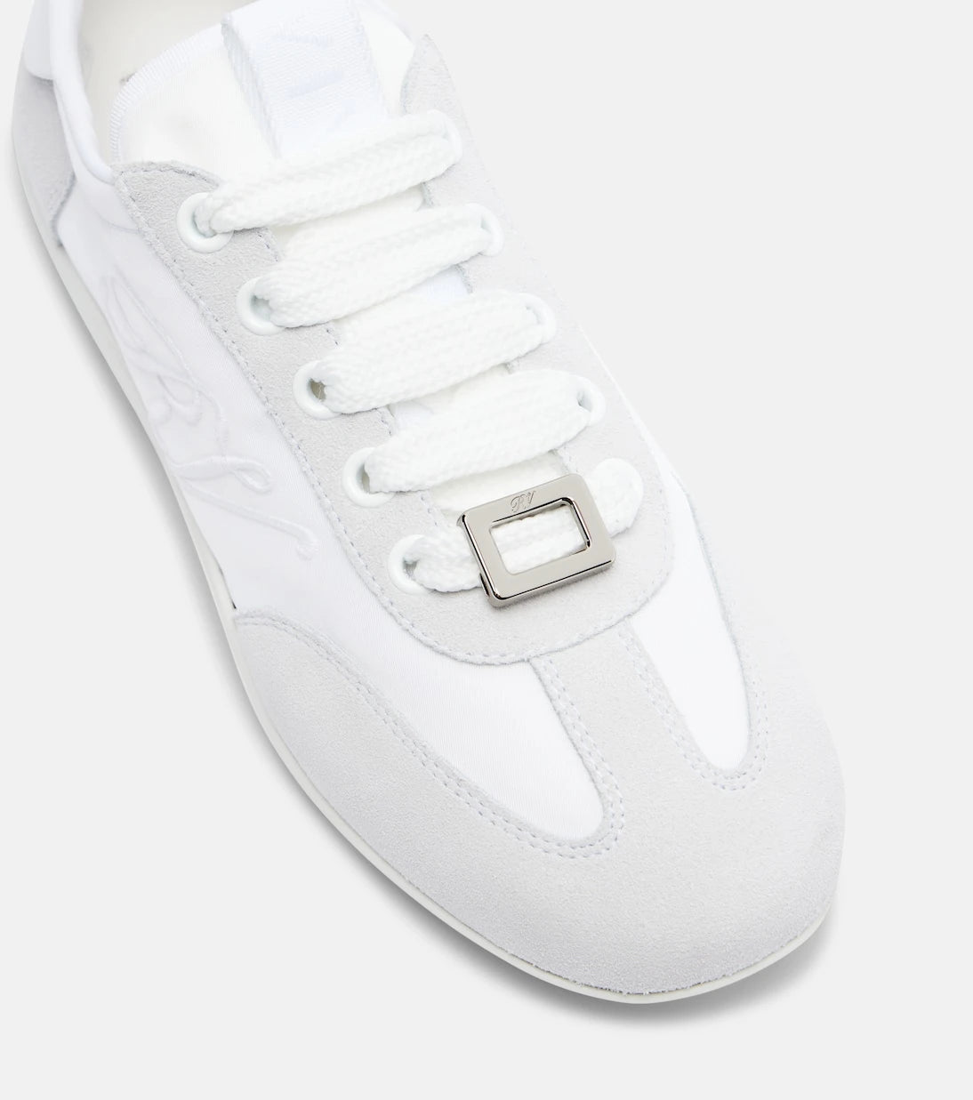 Roger Vivier - Viv Low suede-trimmed sneakers