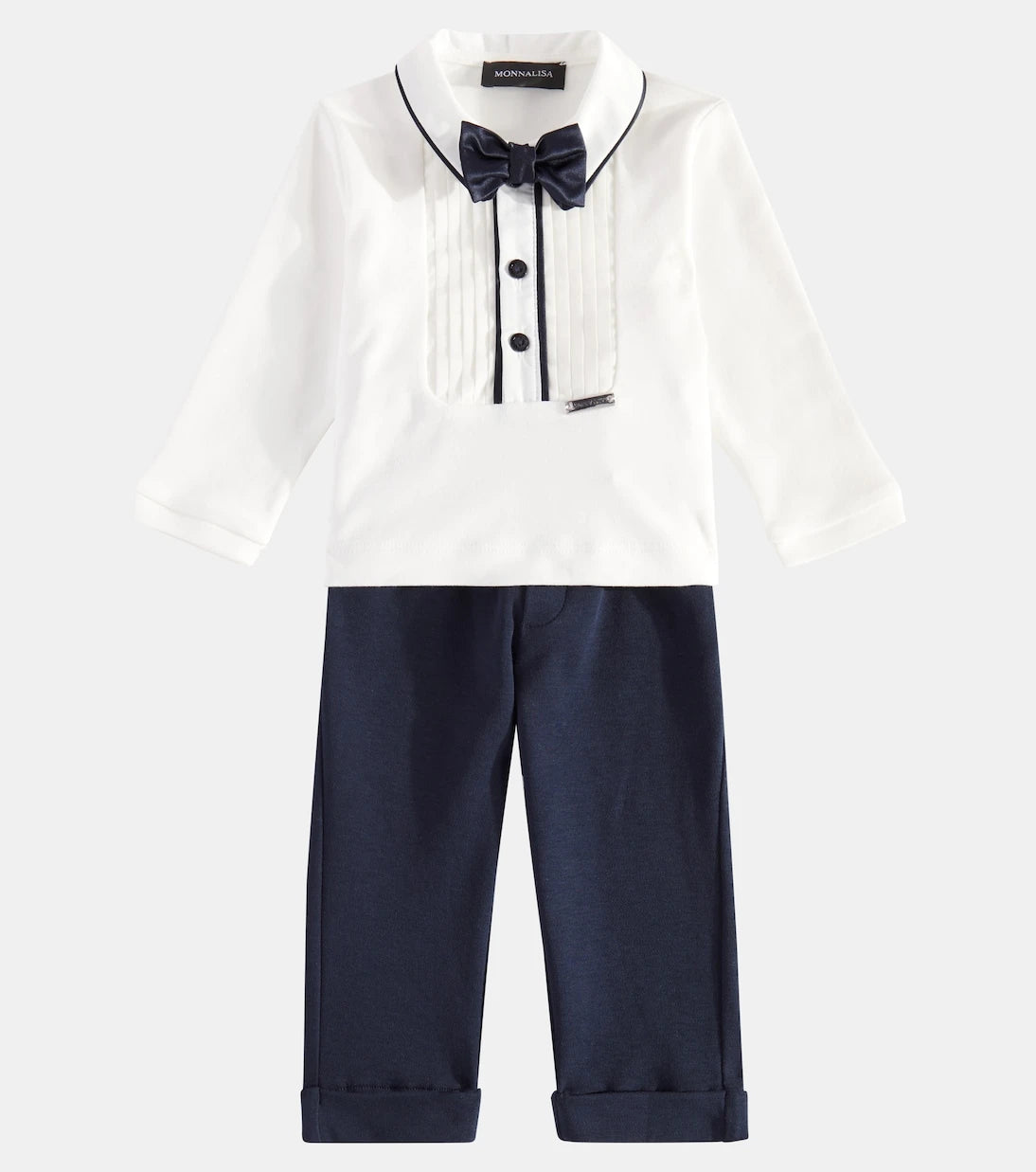 Monnalisa - Baby cotton sweatshirt and pants set