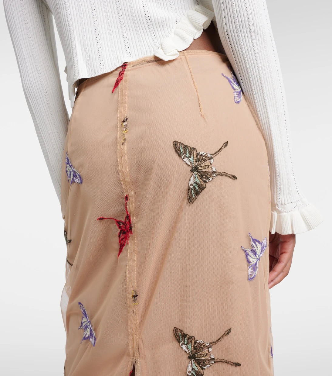 Blumarine - Appliqué midi skirt