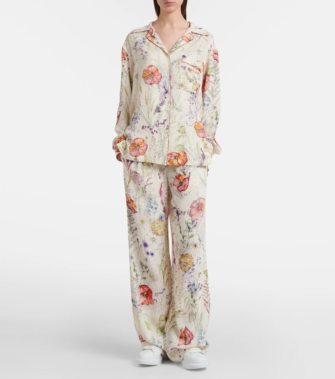 McQueen - Meadow floral palazzo pants