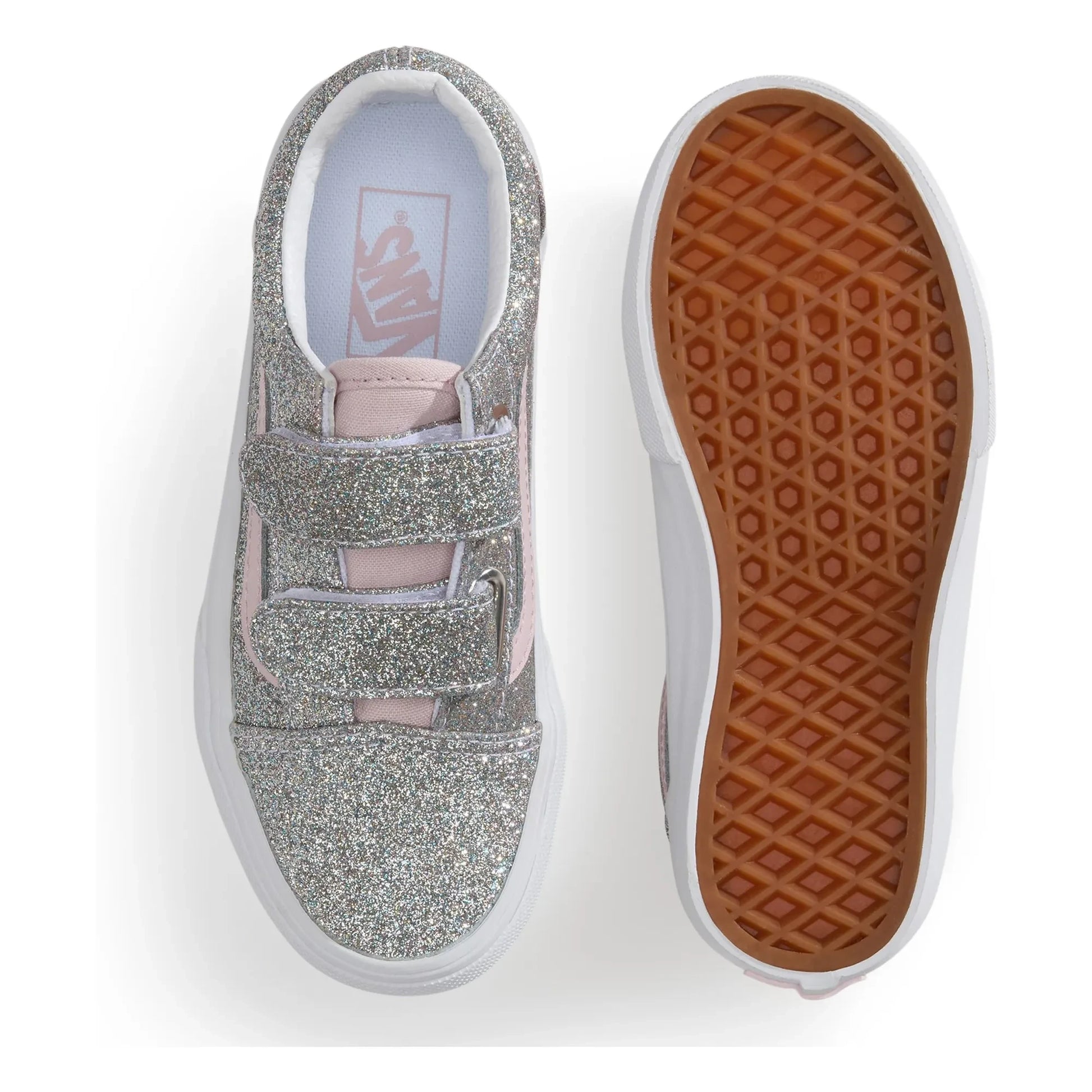 Vans - Baskets Scratch Old Skool V Glitter  | Silver