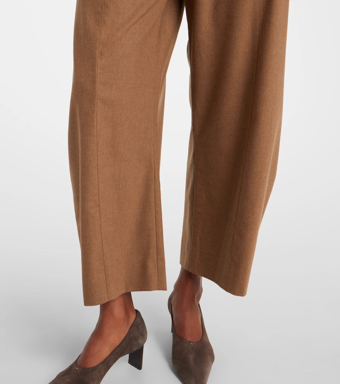 Khaite - Clover mid-rise wool barrel-leg pants