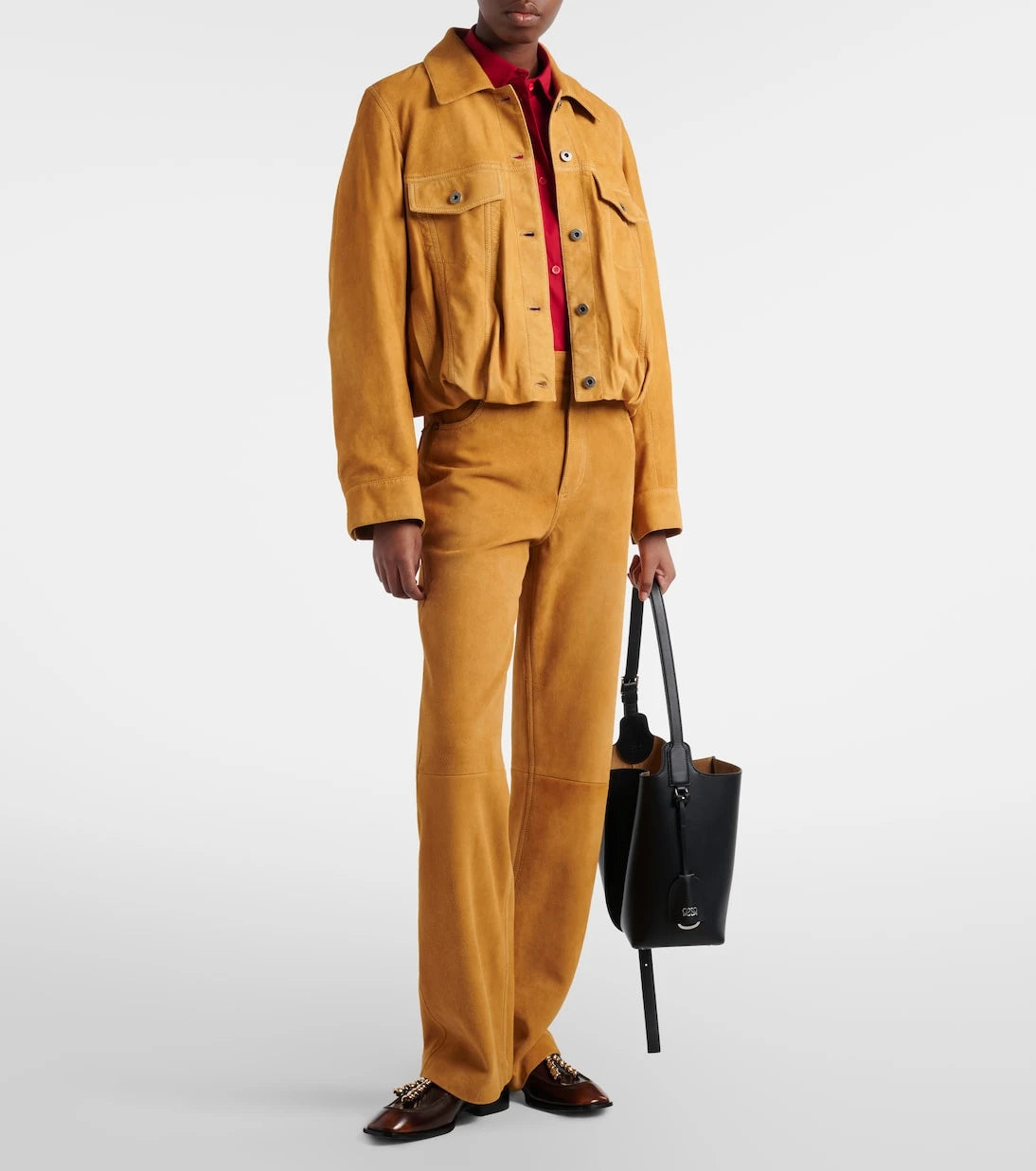 Loewe - Suede straight pants