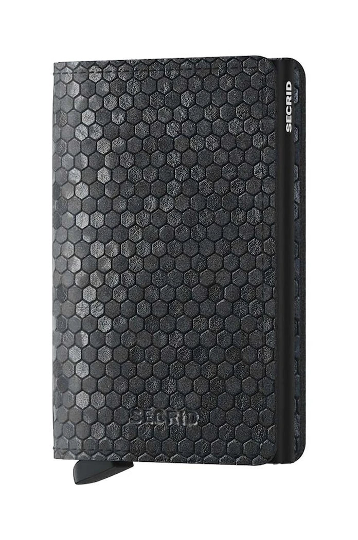 Кожен портфейл Secrid Slimwallet Hexagon Black