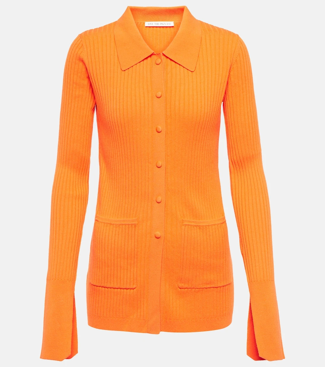Live The Process - Tuxedo ribbed-knit cardigan