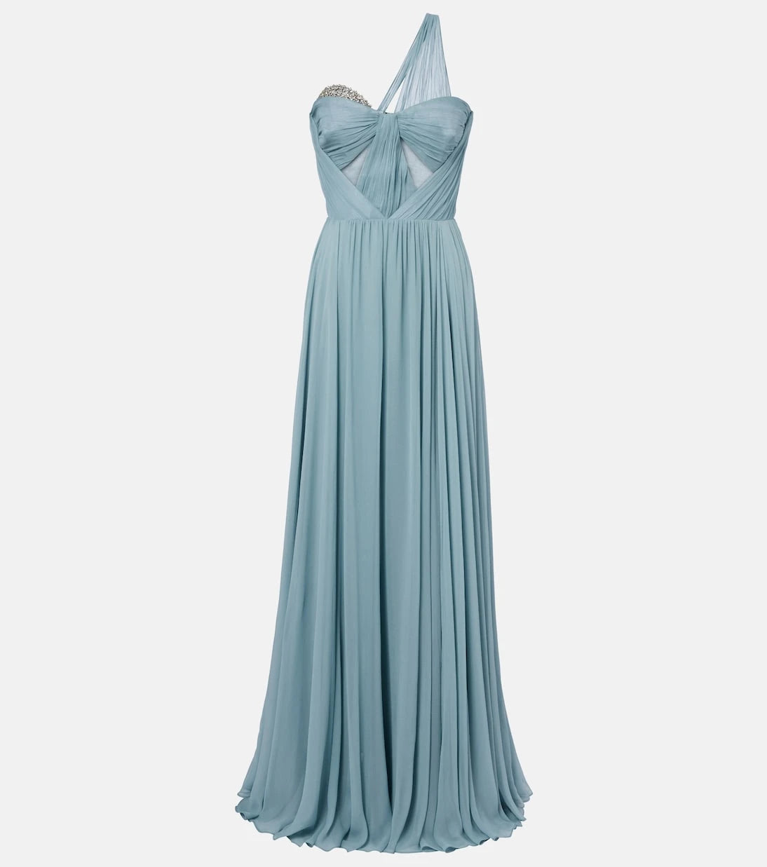 The New Arrivals Ilkyaz Ozel - Sahra embellished draped silk gown