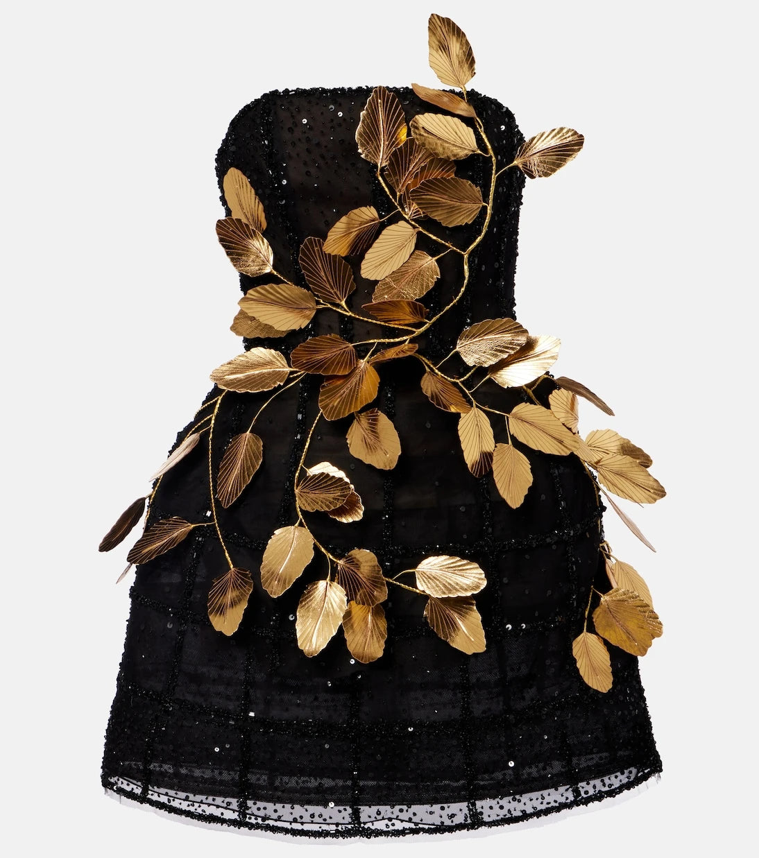 Oscar de la Renta - Embellished sequined cocktail dress