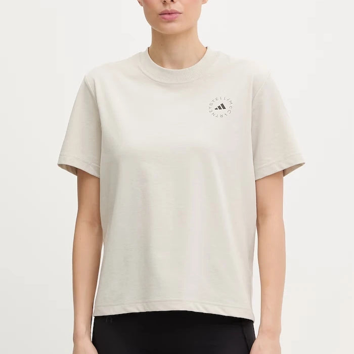 adidas by Stella McCartney kadın pamuklu antrenman tişörtü