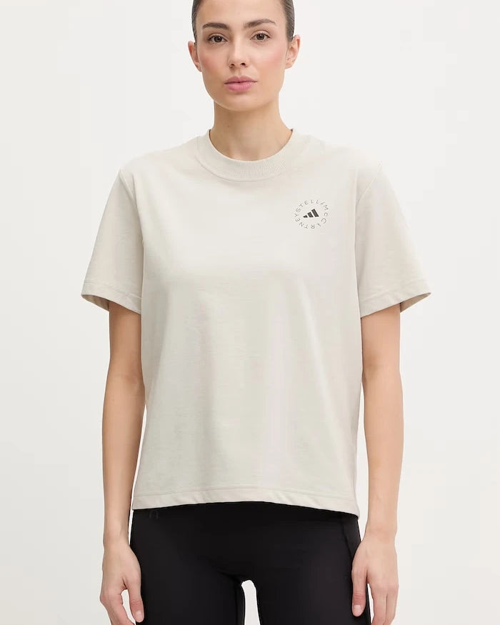 adidas by Stella McCartney kadın pamuklu antrenman tişörtü