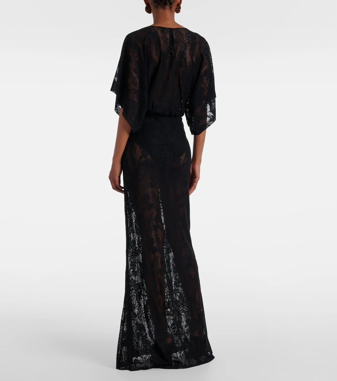 Norma Kamali - Obie floral lace gown