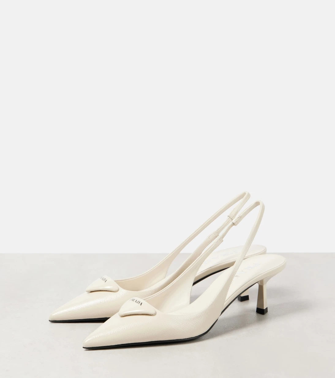 Prada - Patent leather slingback pumps