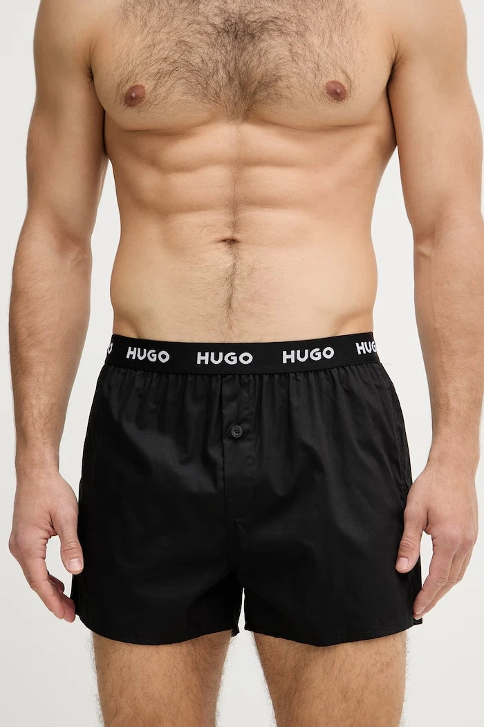 HUGO erkek pamuklu rahat boxer WOVEN BOXER TRIPLET 3'lü