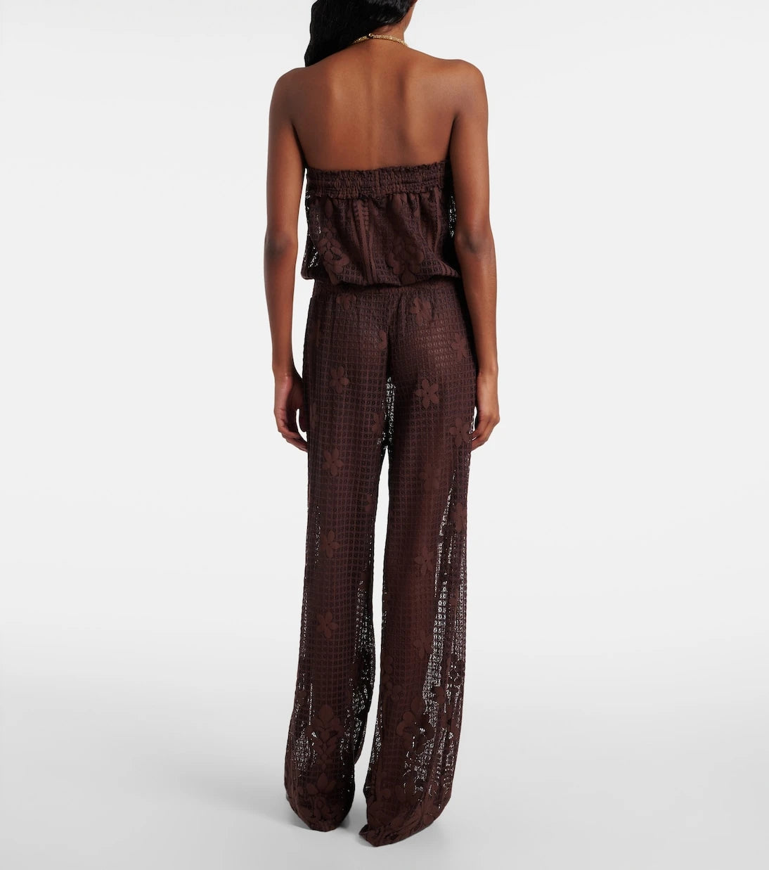 Melissa Odabash - Viv off-shoulder cotton-blend jumpsuit