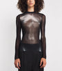 Jean Paul Gaultier Black Tulle Body Dust Top
