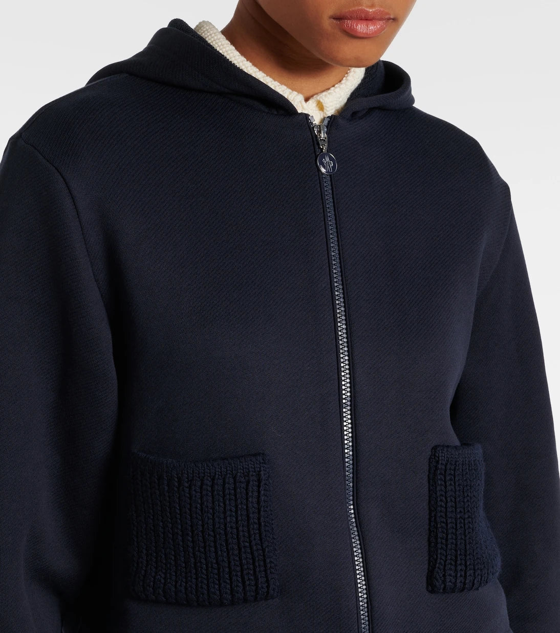 Moncler - Cotton-blend jersey zip-up hoodie