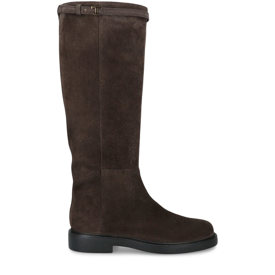 Tod's Brown Suede Knee-High Boots