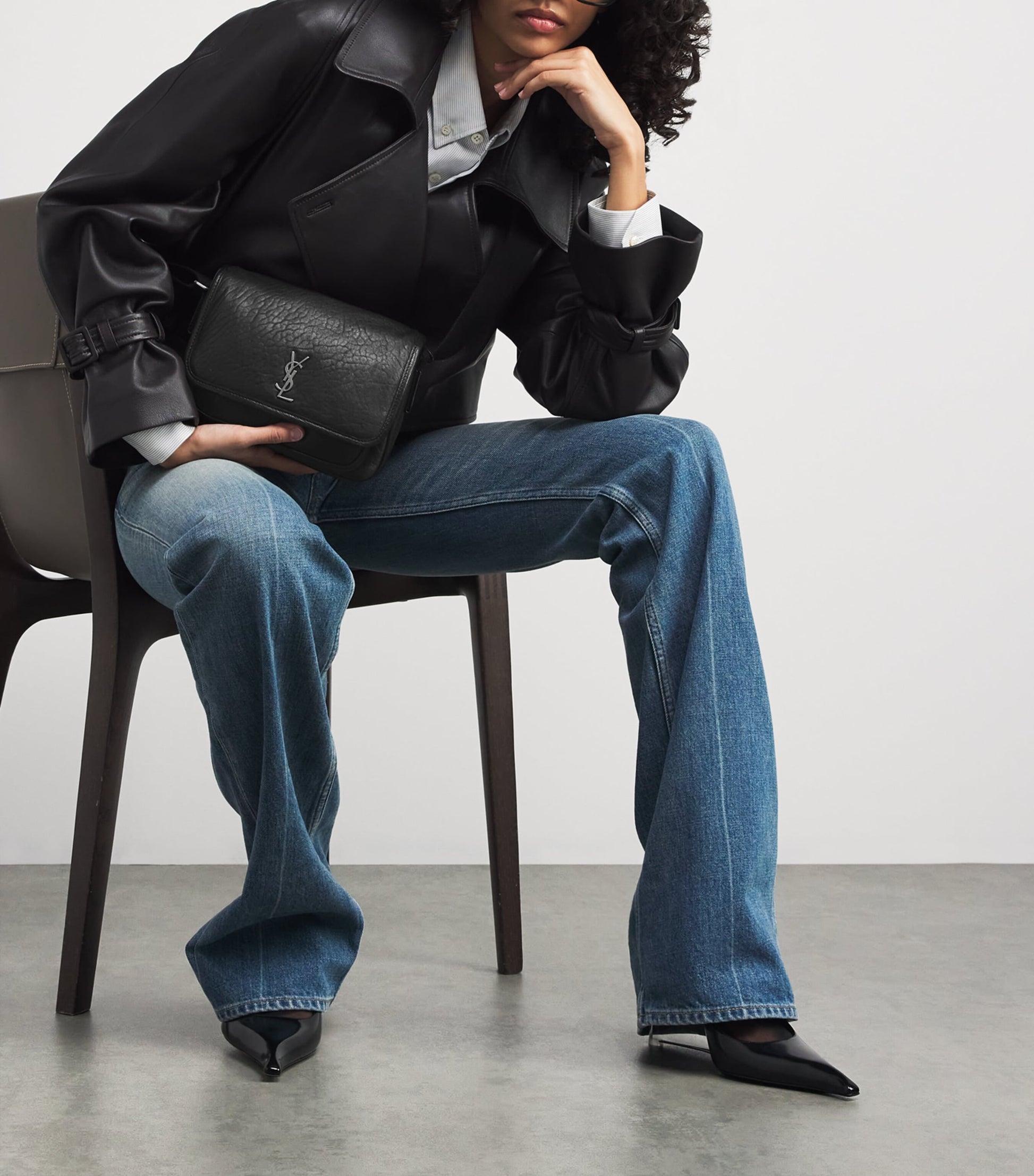 Saint Laurent Small Leather Niki Cross-Body Bag